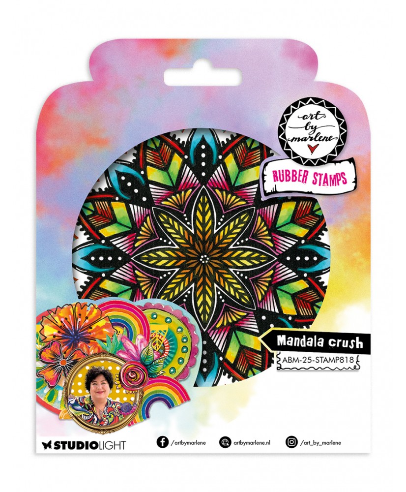 ABM Cling Rubber Stamp Mandala crush