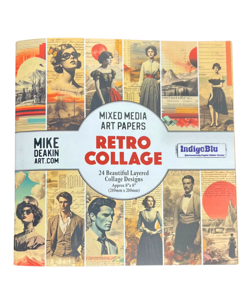 Retro Collage Paper Book 8x8