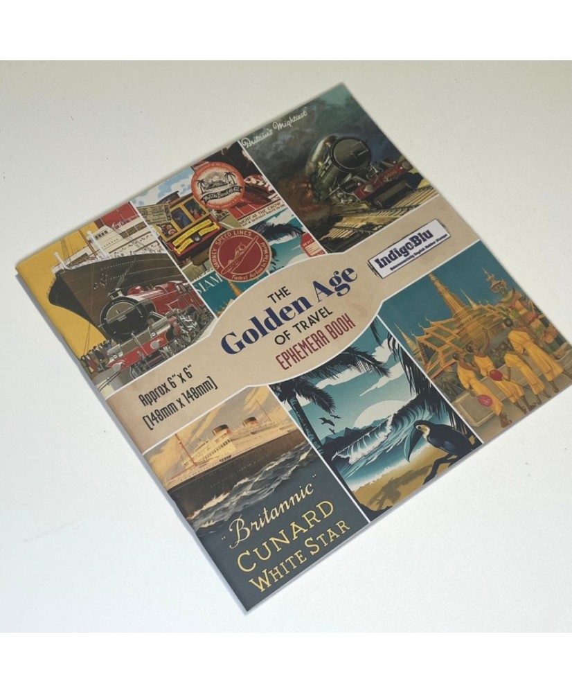 Golden Age of Travel Ephemera Paper Book 6x6