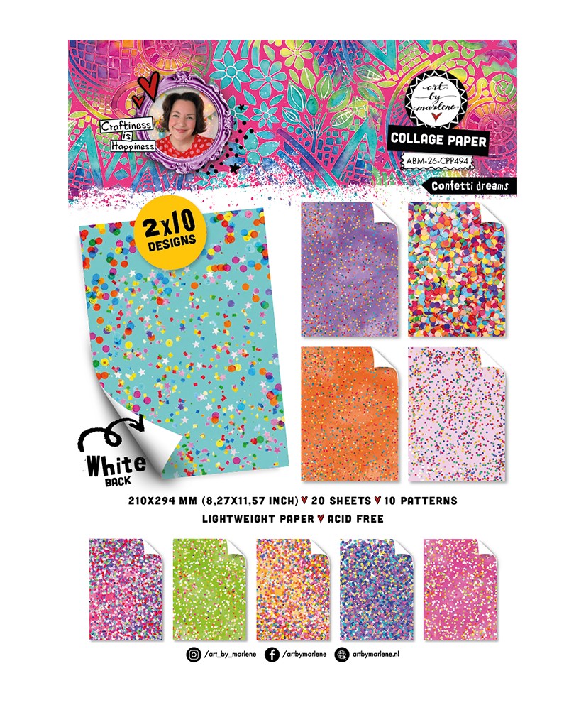 ABM Collage Paper Pad Confetti dreams 210x294x5mm 20Sh(Pre-order)