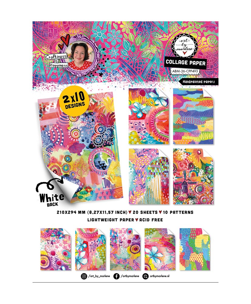ABM Collage Paper Pad Handpainted papers 210x294x5mm 20Sh(Pre-order)