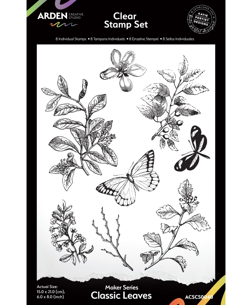 Maker Series Classic Leaves 6in x 8in Clear Stamp Set (Pre-Order)
