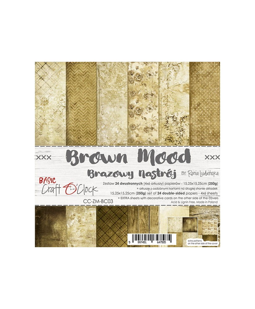 Brown Mood - Set Of Papers 6x6