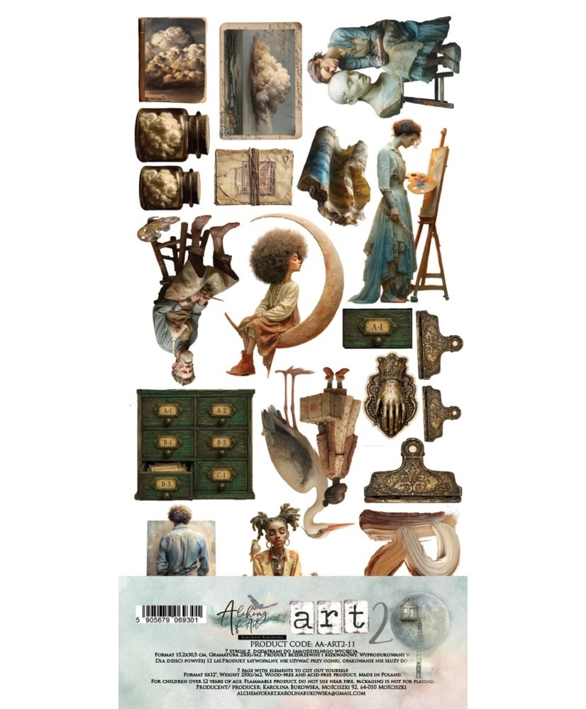 Art 2 - DIY Cut-Out Set 6x12 Junk Journal(Pre-order)