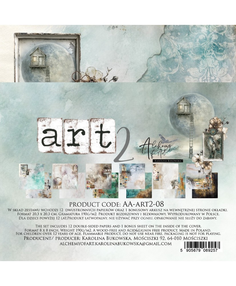 Art 2 -  Scrapbooking paper set 8x8(Pre-order)
