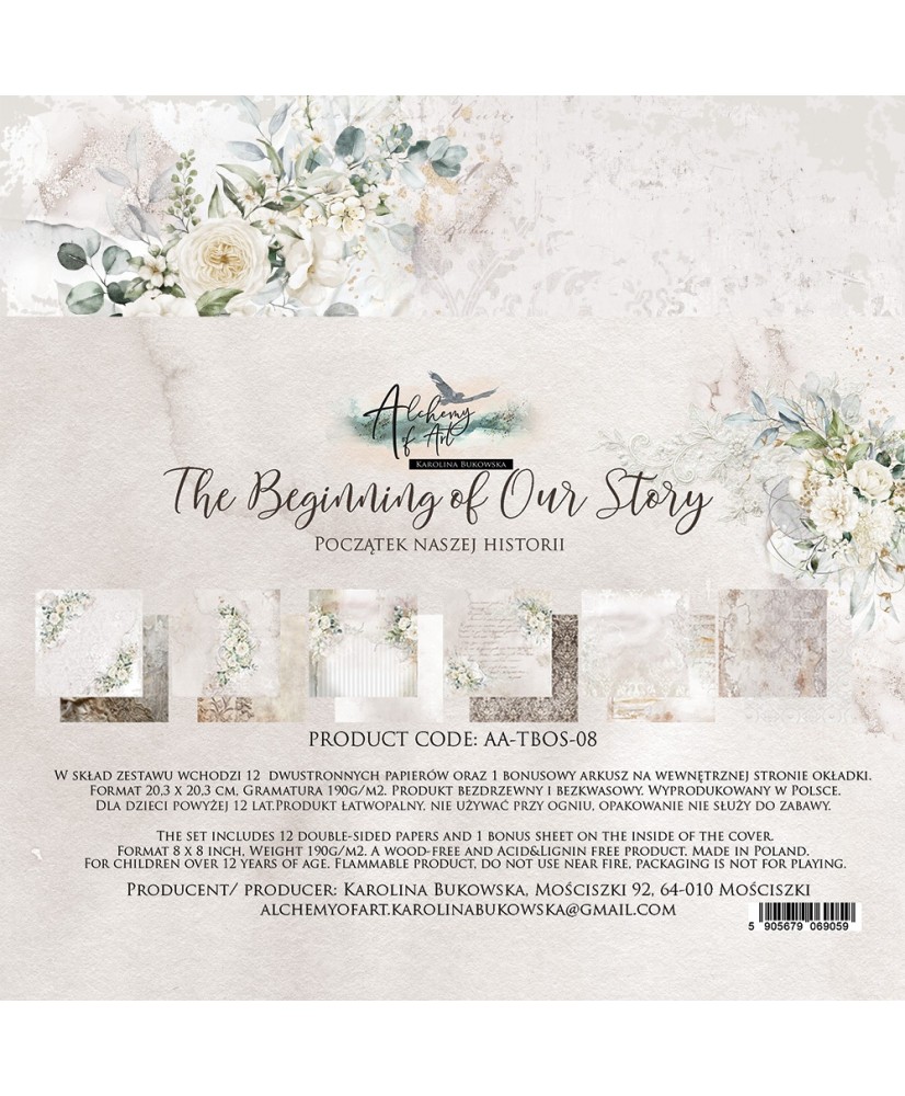 The Beginning of Our Story - Scrapbooking paper set 8x8(Pre-order)