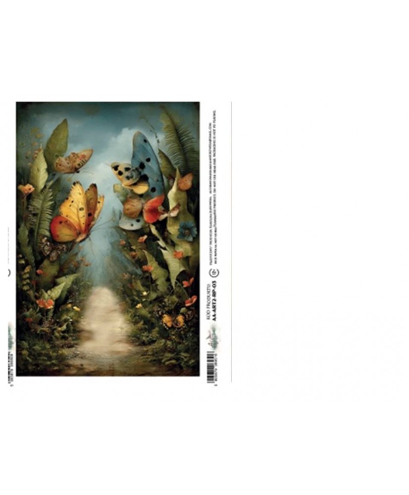 Art2 - Rice Paper A4 - 03 Butterfly Garden (Pre-Order)