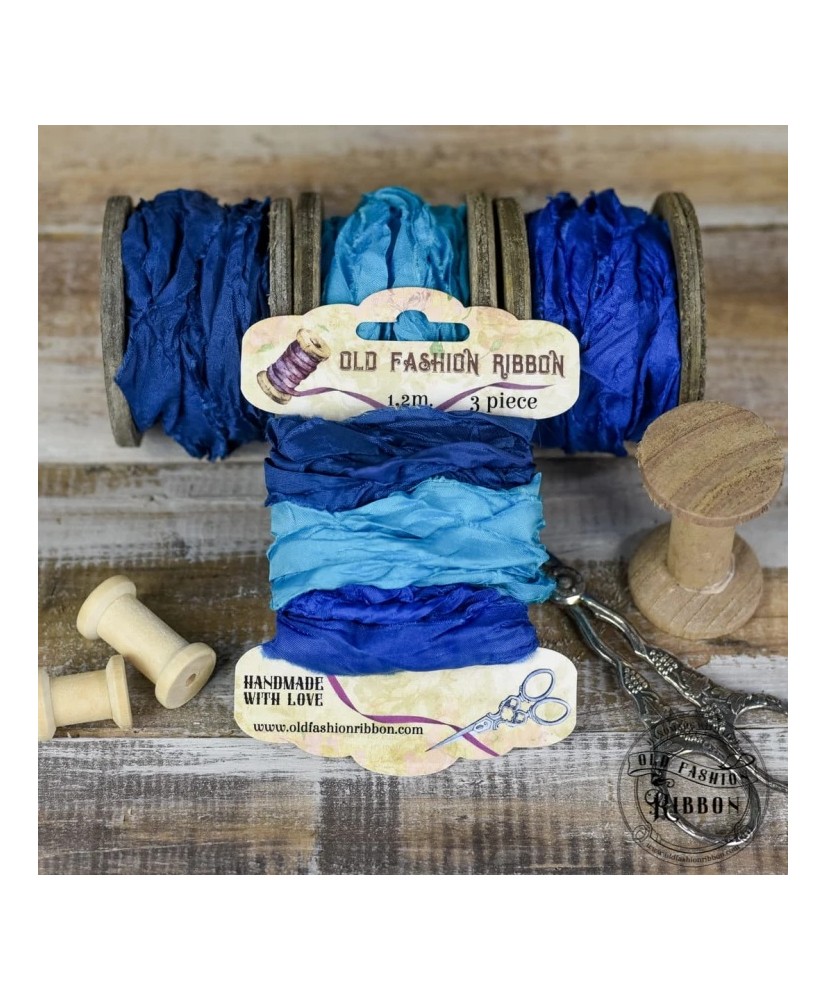 Old fashion ribbons -set of 3 pieces- Blues