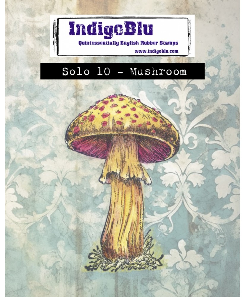 Mushroom Solo Red Rubber Stamp (Pre-order)
