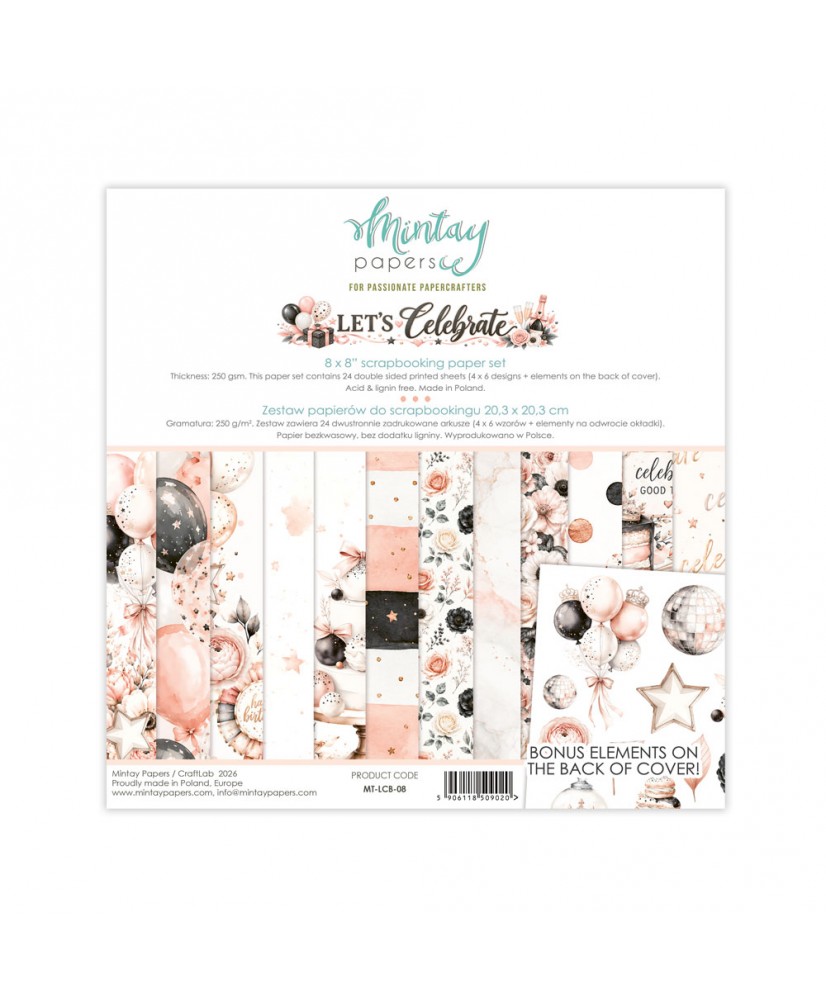Let's Celebrate 8 x 8  Paper Set  24Pg (Pre-order)