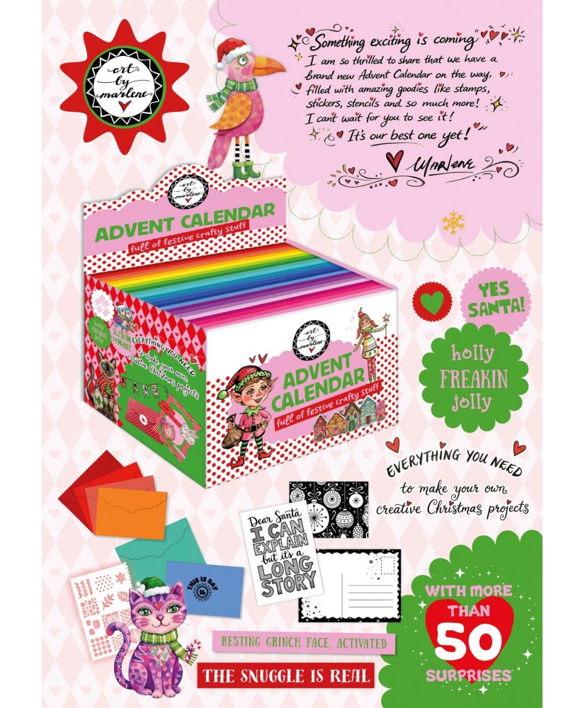 ABM Advent Calendar Full of festive crafty stuff 175x135x128mm 25 Gifts