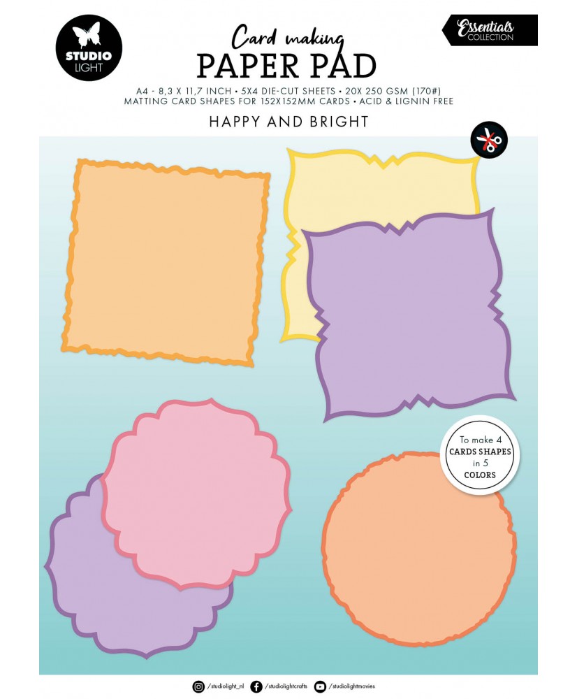 SL Card making pad Happy and bright 152x152mm 20 Sheet