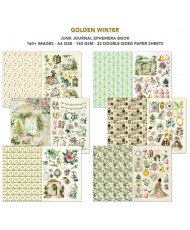 Golden Winter Ephemera Book A4 32/Pkg (Pre-Order)