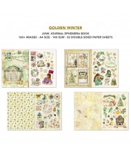 Golden Winter Ephemera Book A4 32/Pkg (Pre-Order)