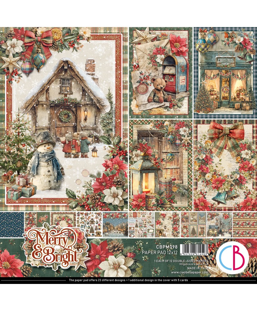 Merry & Bright  Paper Pad 12x12 12/Pkg (Pre-Order)