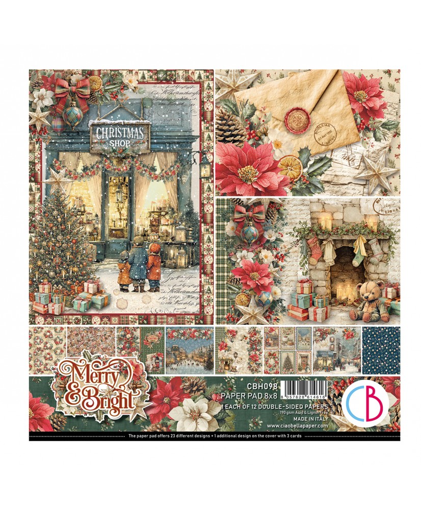 Merry & Bright  Pad 8x8 12/Pkg (Pre-Order)