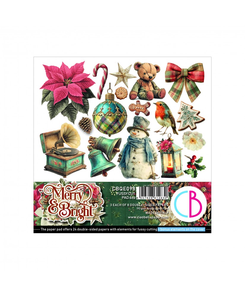 Merry & Bright Fussy Cut Pad 6x6 24/Pkg (Pre-Order)