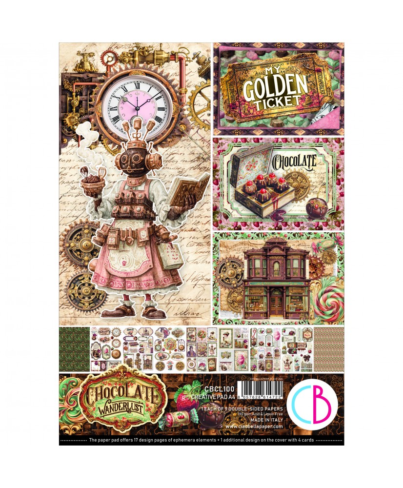 Chocolate Wanderlust Creative Pad A4 9/Pkg (Pre-Order)