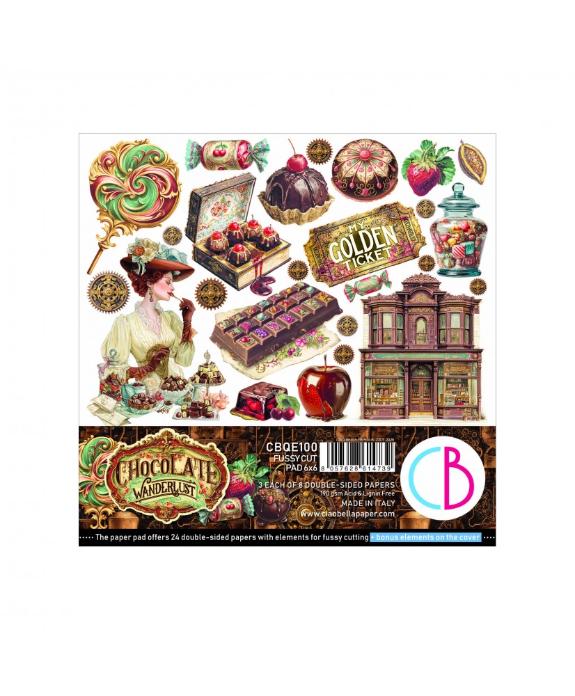 Chocolate Wanderlust Fussy Cut Pad 6x6 24/Pkg (Pre-Order)