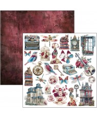 Bohemian burgundy  Paper Pad 12x12 12/Pkg(Pre-Order)