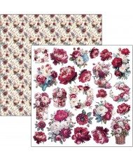 Bohemian burgundy  Patterns Pad 12x12 8/Pkg (Pre-Order)