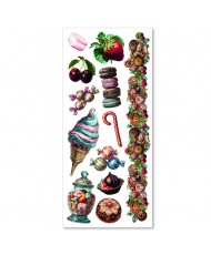 Chocolate Wanderlust Art Stickers transparent adhesive sheets 5/Pkg (Pre-Order)