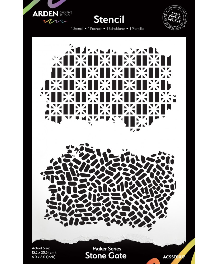 Maker Series Stone Gate 6in x 8in Stencil (Pre-order)