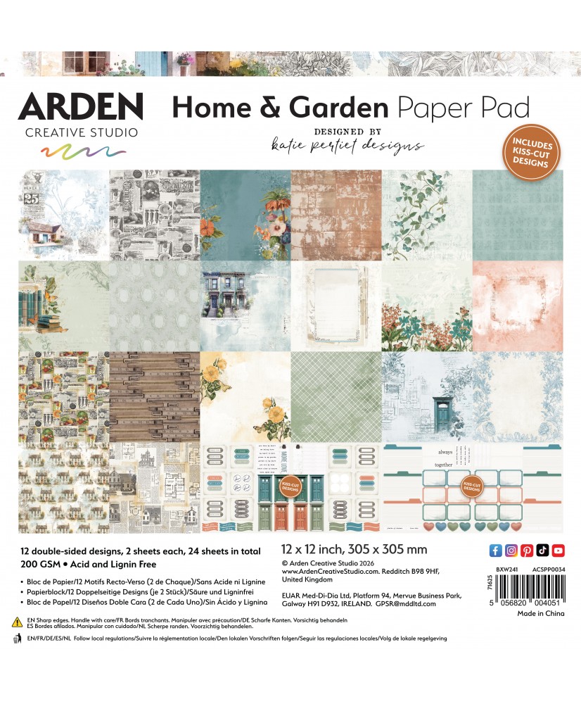 Home & Garden 12in x 12in Paper Pad(Pre-order)