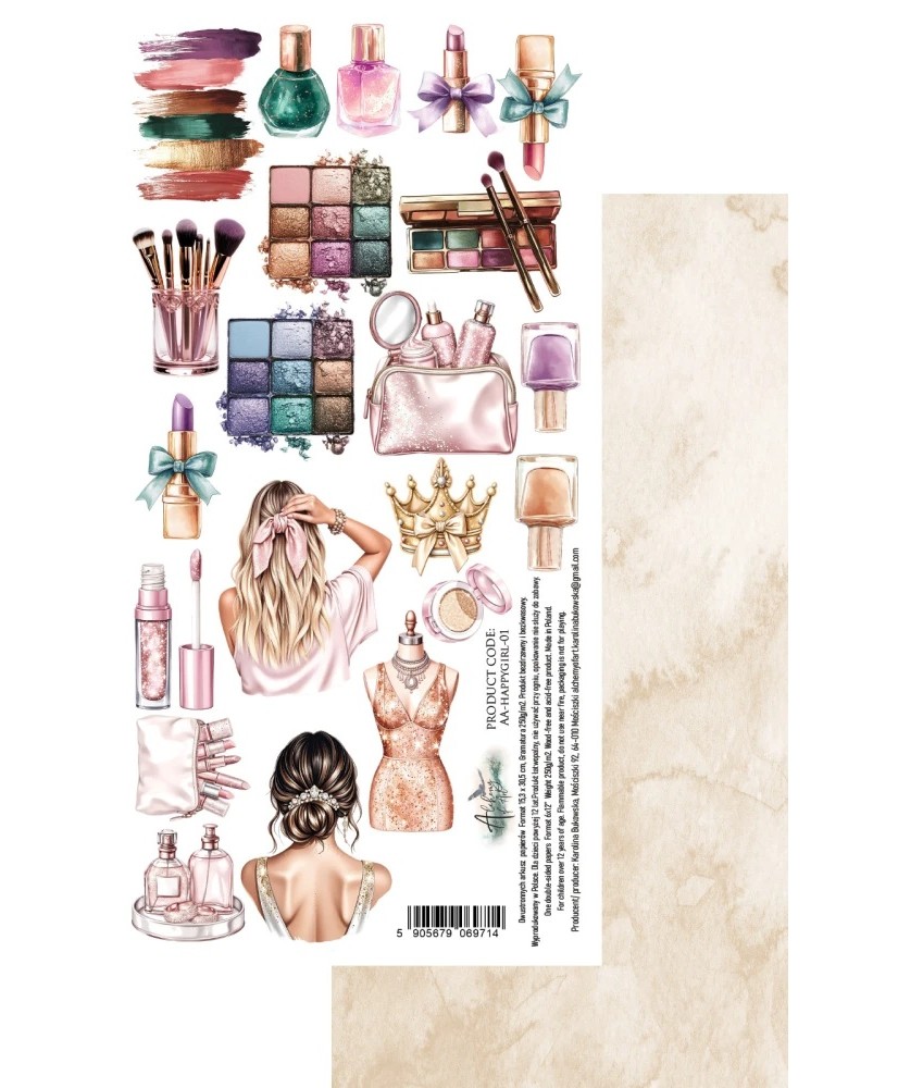 Happy Girl - 1 Double-sided paper 6x12(Pre-order)