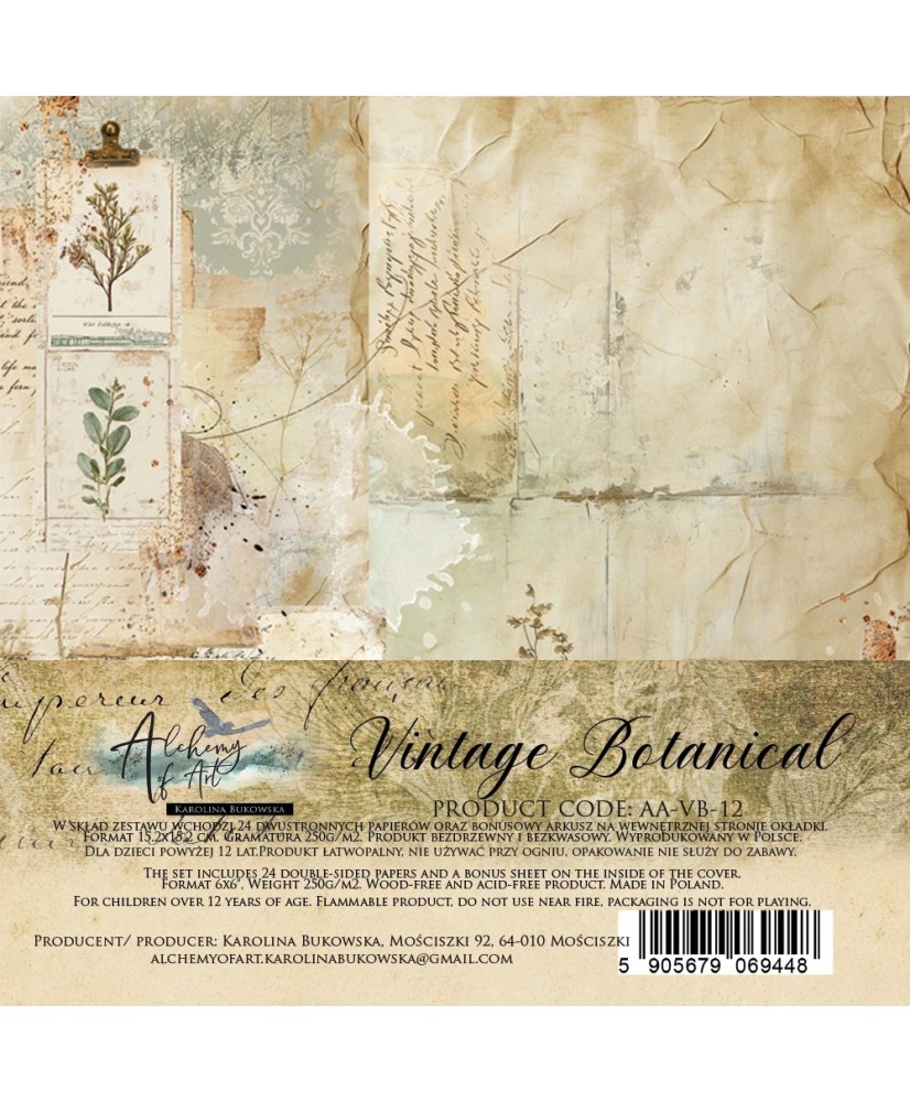 Vintage Botanical - Paper collection set 6x6(Pre-order)