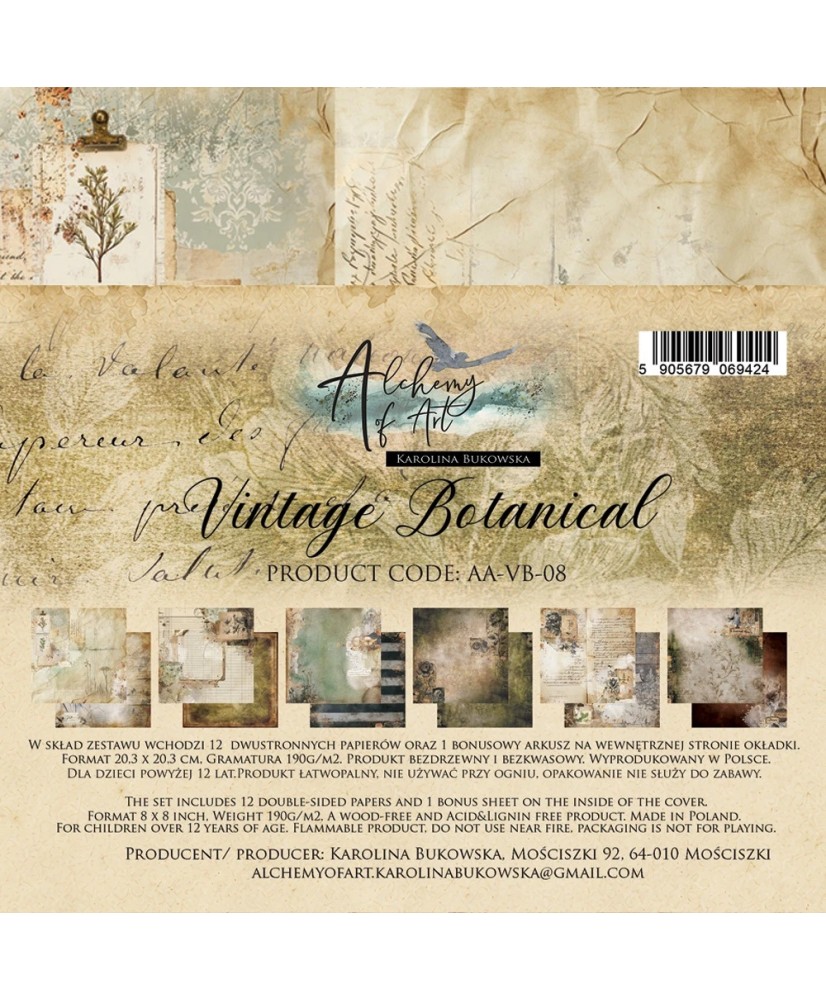 Vintage Botanical - Paper Collection Set 8x8(Pre-order)