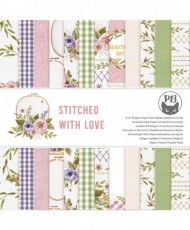 Paper pad Stitched with love, 12×12″