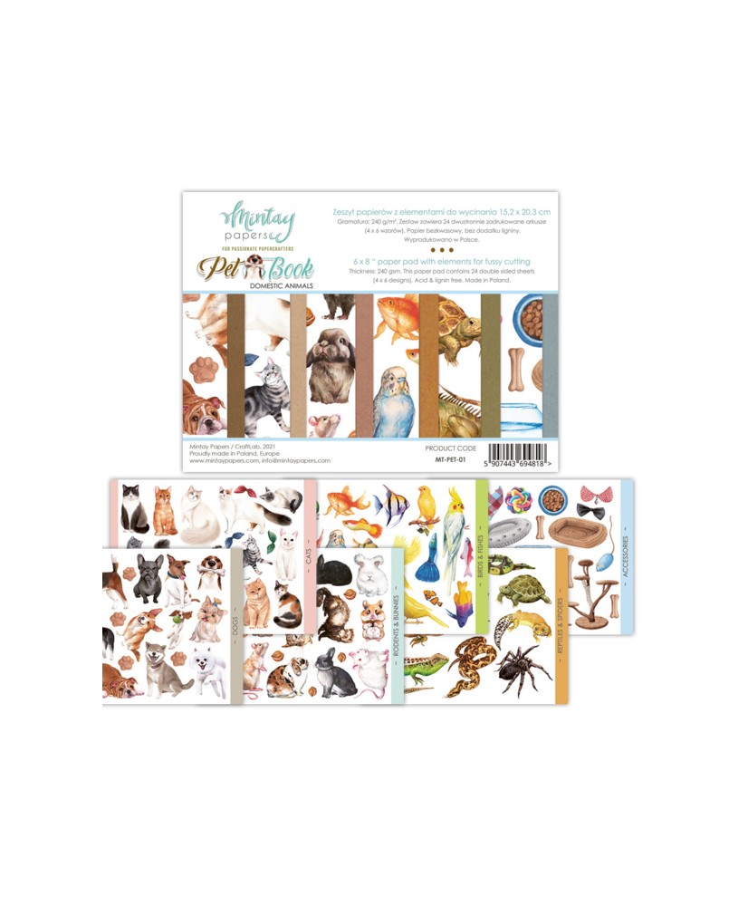 6 x 8 Pet Book - elements for precise cutting