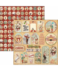 Circus Tags Double-Sided Paper Sheet