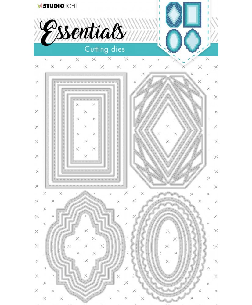 Cutting Die 4 Nested Shapes Large Essentials 140x200mm  nr.83