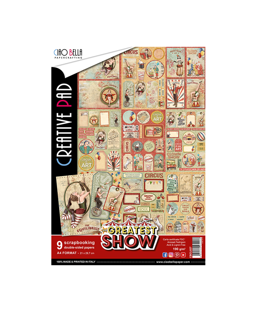 The Greatest Show Double-Sided Creative Pad A4 9 Sheets