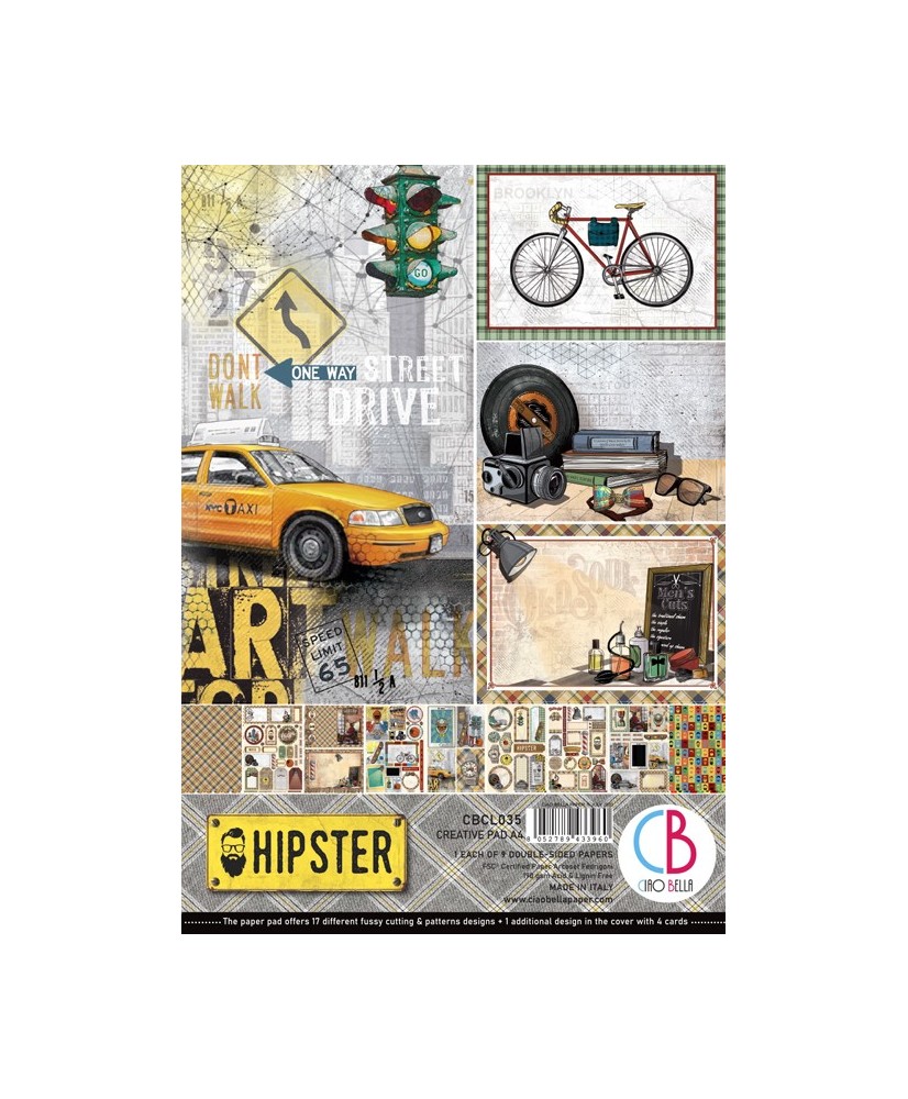 Hipster Double-Sided Creative Pad A4 9 Sheets