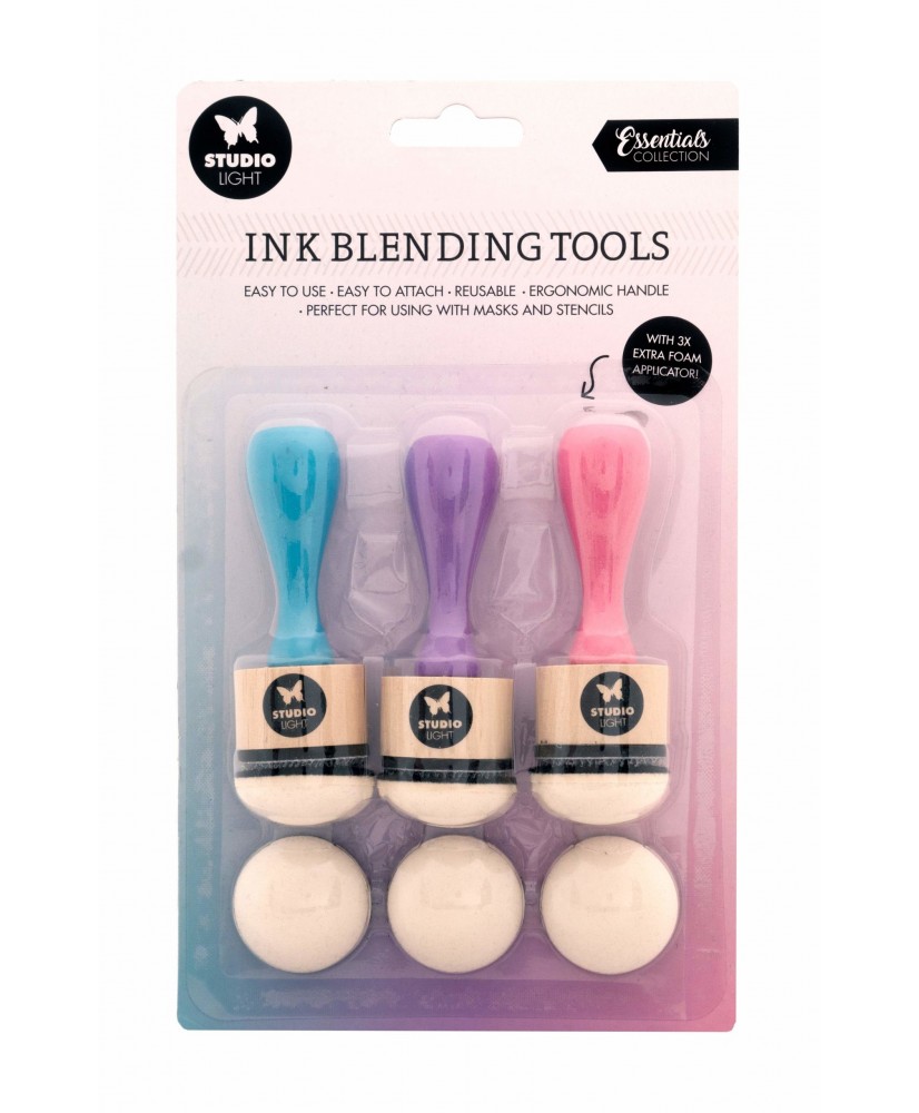 3 Ink Blending Tools + 3 Foam Pads 6 PC