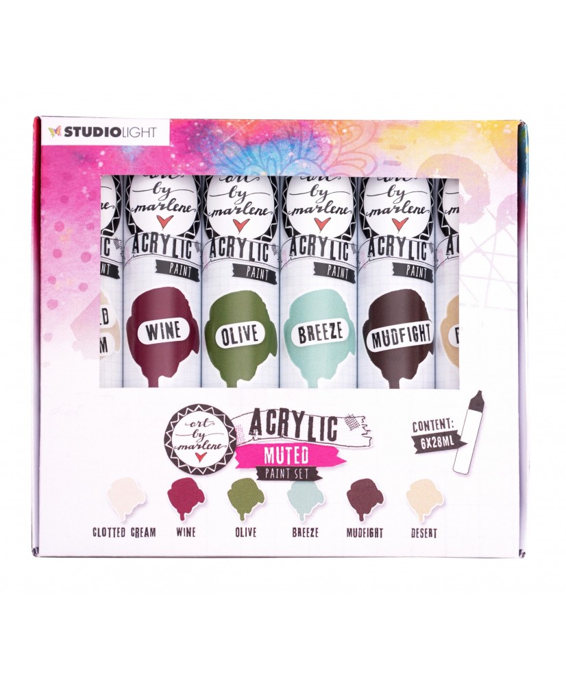 ABM Arcylic Paint Muted Paintset 6 X 28 ml