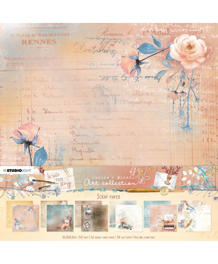 JMA Scrap Set Background Paper Write Your Story 12 SH