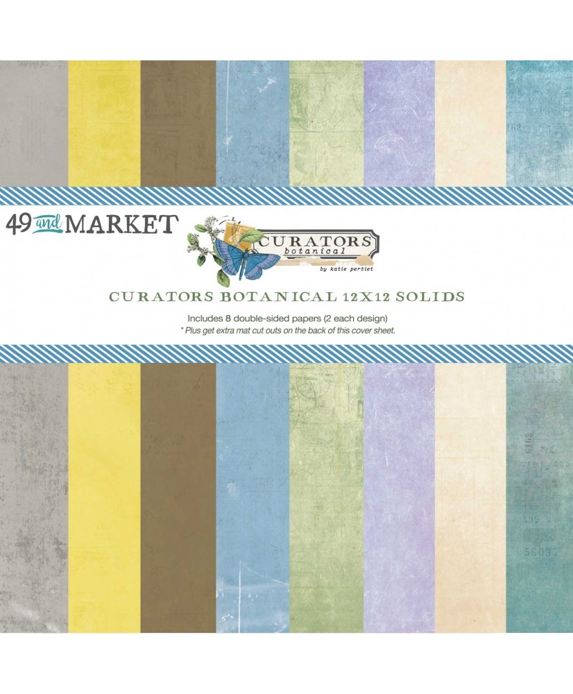 Curators Botanical Solid 12×12 Scrapbook Paper Collection Pack