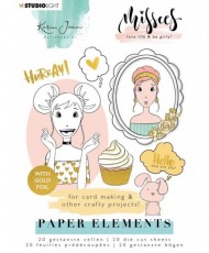 Karin Joan Die Cut Block (Gold Foil) Missees03 148x210mm 20 Sheets