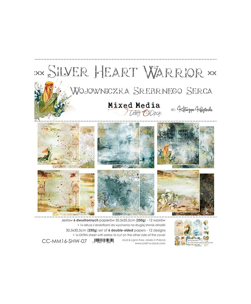 Silver Heart Warrior – A Set of Papers 30,5 x 30,5cm