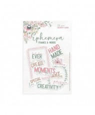 Ephemera Set Frames and Words Let Your Creativity Bloom, 13pcs