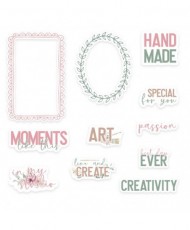 Ephemera Set Frames and Words Let Your Creativity Bloom, 13pcs