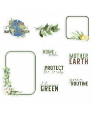 Ephemera Set Frames and Words There Is No Planet B, 9pcs