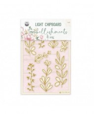 Light Chipboard Embellishments Let Your Creativity Bloom 02, 4×6″, 8pcs