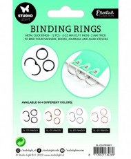 Binding Click Rings Black Essentials 12 PC