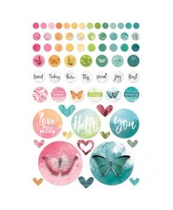 Spectrum Sherbet - Wishing Bubbles and Baubles, Epoxy Coated Sticker