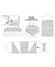 4x6 Envelope Folio Set - Black Paper Cut out